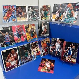 Grant Hill Vintage lot of 17 w 5 Rookie cards (Duke, Pistons)